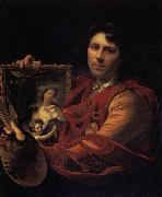 Adriaen van der werff, Self-Portrait with a Portrait of his Wife,Margaretha van Rees,and their Daughter,Maria